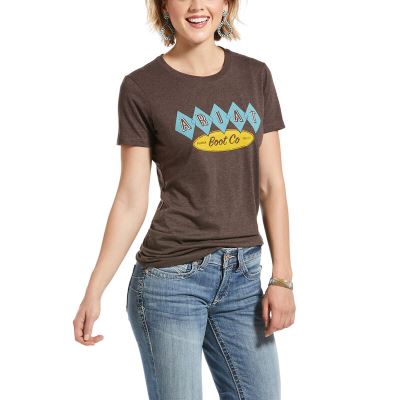 Ariat Desert Motel - T Shirts DonkerBruin Dames - 12361-839